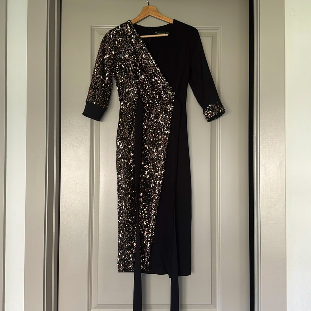 Black sequin dress